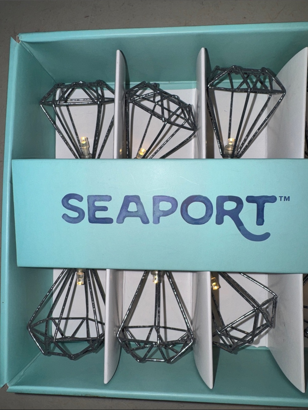 Seaport 10 Ct. Speckled Geometric Diamond String Indoor/Outdoor String Lights